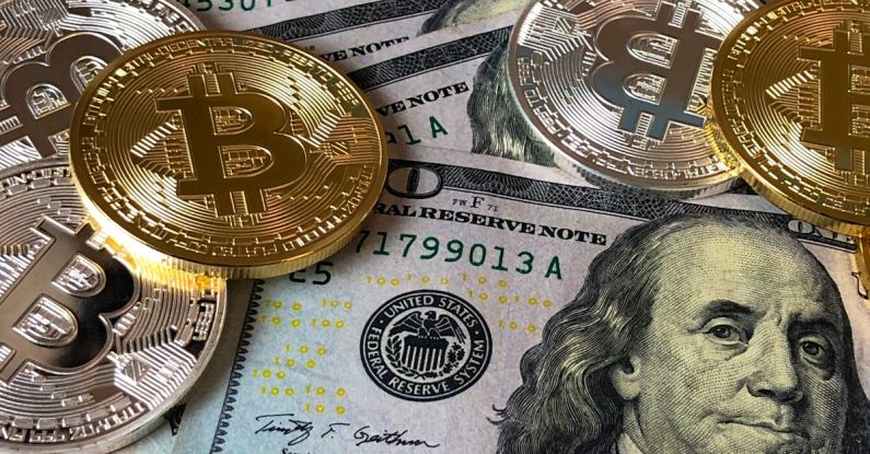 Economies - Bitcoins and U.s Dollar Bills