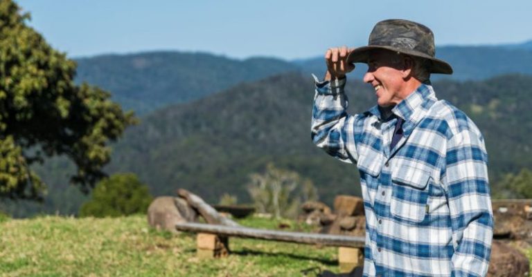 Farmers - Man Wearing Blue and White Checked Sport Shirt and Black Hat